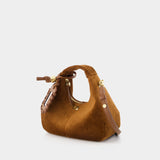 Hobo Mini Hobo Corduroy Purse - Ganni - Synthetic - Brown