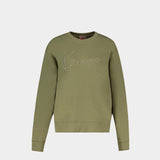 Signature Classic Sweatshirt - Kenzo - Cotton - Khaki