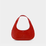 Croco Loop Swipe Shoulder Bag - Coperni - Leather - Red