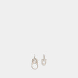 Closure Earrings - MM6 Maison Margiela - Metal - Silver