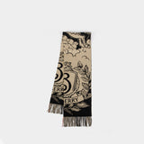 Mu Stormy Knight Check Scarf - Burberry - Cashmere - Beige