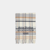 Checkered Scarf - Acne Studios - Wool - Beige