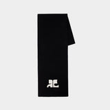 Ac Merino Scarf - Courreges - Wool - Black
