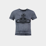 Paris Orb Mini Peru' T Shirt - Vivienne Westwood - Cotton - Grey