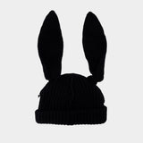 Chunky Rabbit Beanie - Charles Jeffrey Loverboy - Wool - Black
