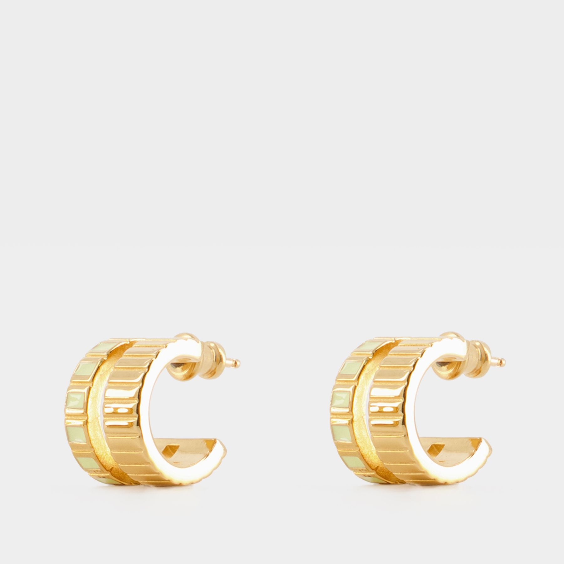 イヤリング Mini Slot Earring - Ivi - Egg Shell - Or Mini Slot Earring - Ivi - Egg Shell - Or