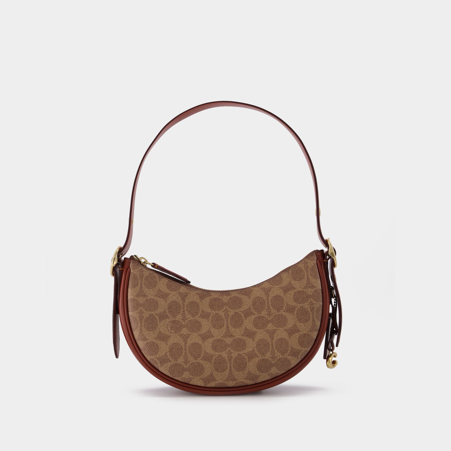 Coach Sutton Hobo Bag in Signature & Saddle Brown Leather