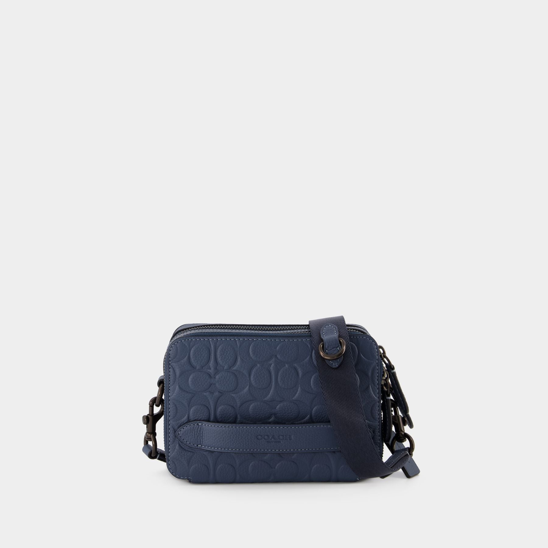 coach shoulder bag navy blue