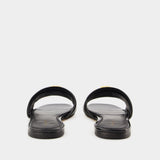 Eleanor Slides - Tory Burch - Leather - Black