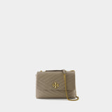 Kira Chevron Bag - Tory Burch - Leather - Grey