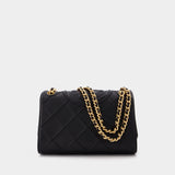 Fleming Soft Small Hobo Bag - Tory Burch - Black - Leather