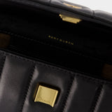 Kira Mini Flap Hobo Bag - Tory Burch -  Black - Leather