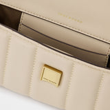 Kira Mini Flap Hobo Bag - Tory Burch - Brie - Leather