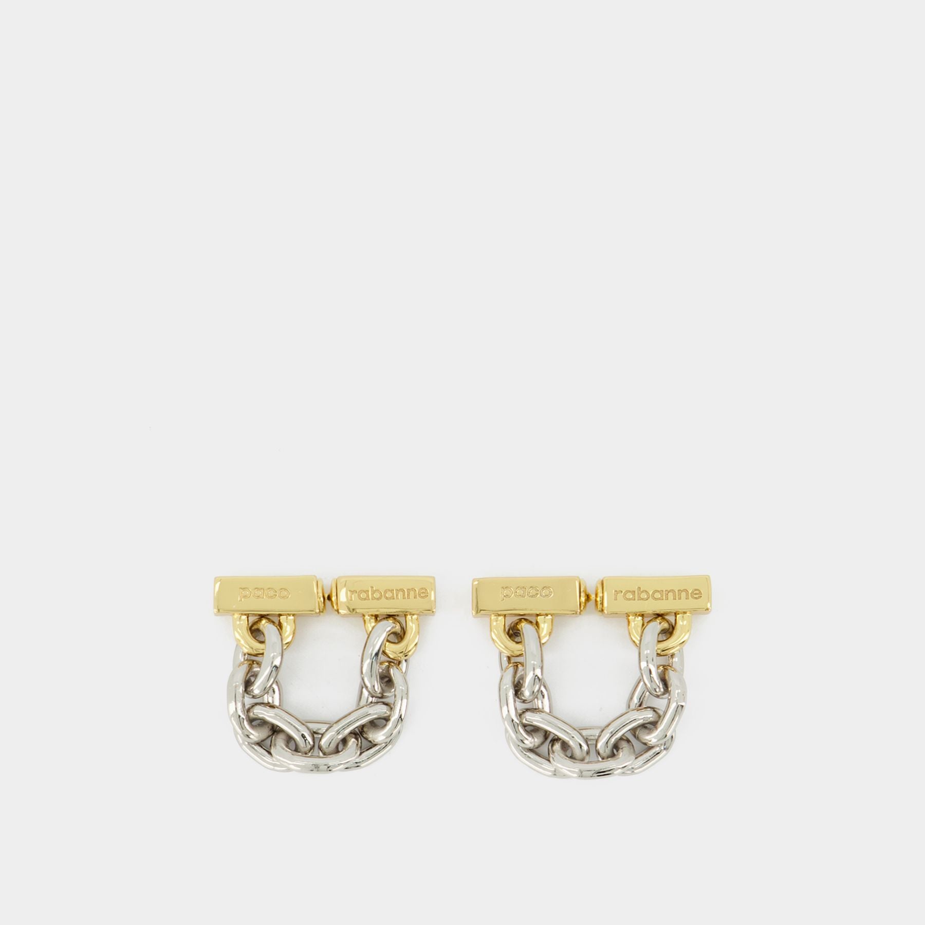 イヤリング Xl Link Chain Earring - Paco Rabanne - Silver/Gold - l Xl Link Chain Earring - Paco Rabanne - Silver/Gold - Metal