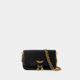 Rock Nano Hobo Bag - Zadig & Voltaire - Black - Leather