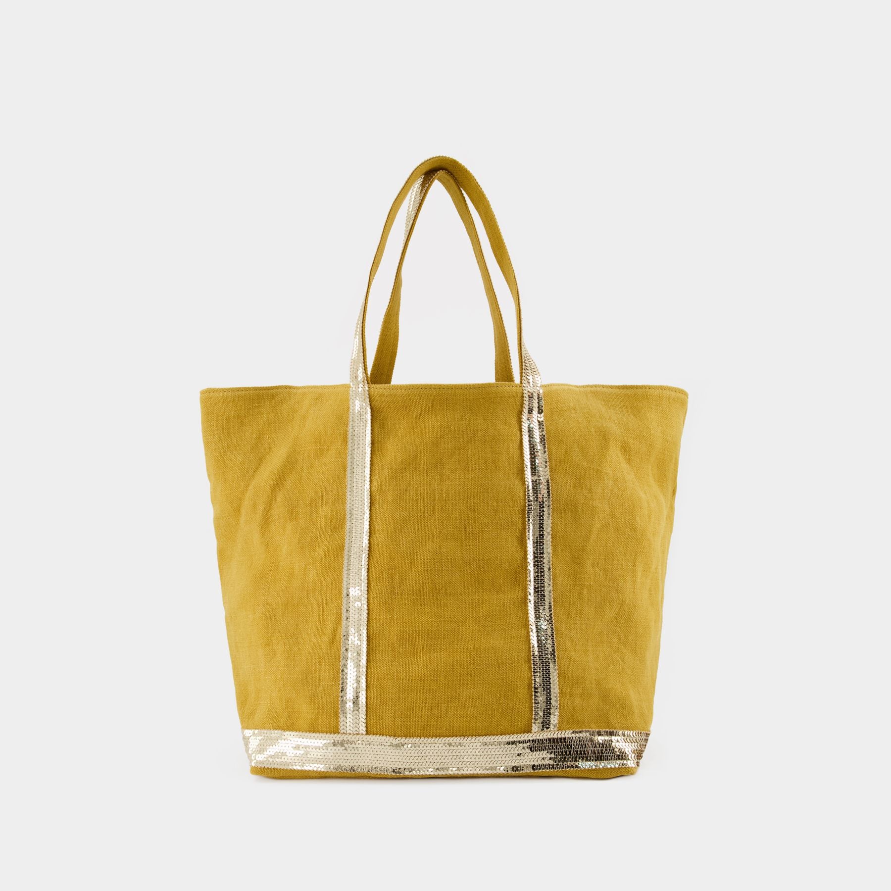 Cabas L Tote Bag Vanessa Bruno Moutarde Linen