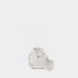 Mini X Loop Bag in White Leather