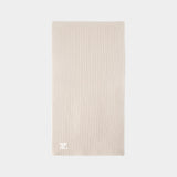 Ac Rib Scarf - Courreges - Wool - Beige