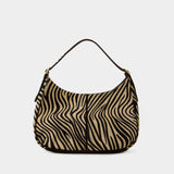 Big Hobo Bag - Rouje - Leather - Beige Zebra