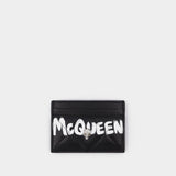 Card Holder - Alexander Mcqueen - Black/Ivory - Leather