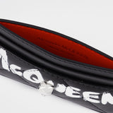 Card Holder - Alexander Mcqueen - Black/Ivory - Leather