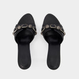 Cagole M70 Mules - Balenciaga - Black/Gold - Leather