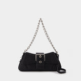 Lindsay Bag in Black Croco Embossed leather