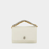 Small Skull Ch Hobo Bag - Alexander Mcqueen - Soft Ivory - Leather