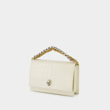 Small Skull Ch Hobo Bag - Alexander Mcqueen - Soft Ivory - Leather