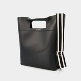 The Square Bow Ns Handbag - Alexander Mcqueen - Black - Leather