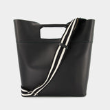 The Square Bow Ns Handbag - Alexander Mcqueen - Black - Leather