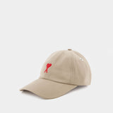 Red Adc Cap - AMI Paris - Cotton - Brown