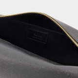 Paris Toilet Pouch - AMI Paris - Leather - Black