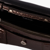 Hourglass Wallet on chain - Balenciaga - Leather - Dark Bronze