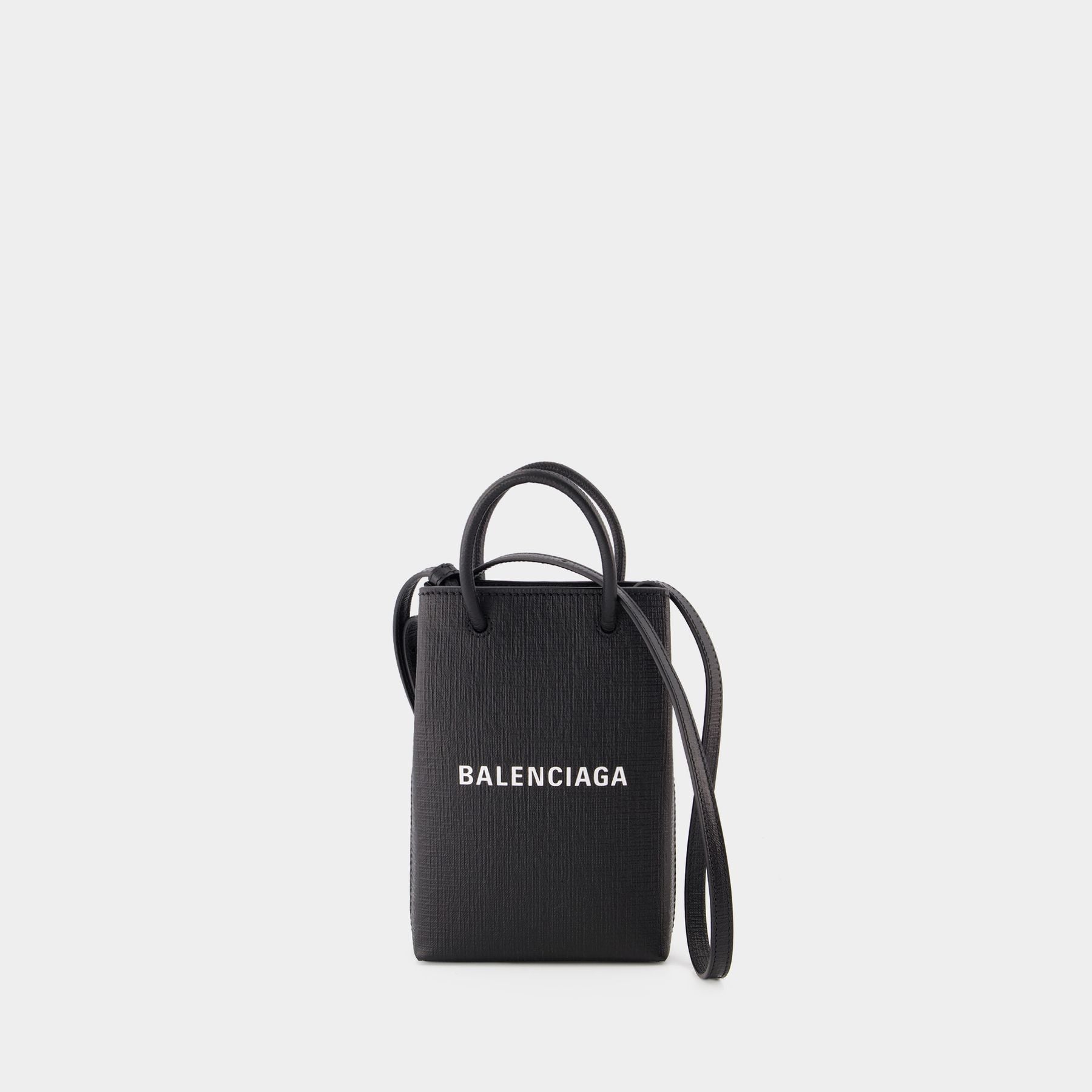 Balenciaga Leather Phone Holder Crossbody Bag