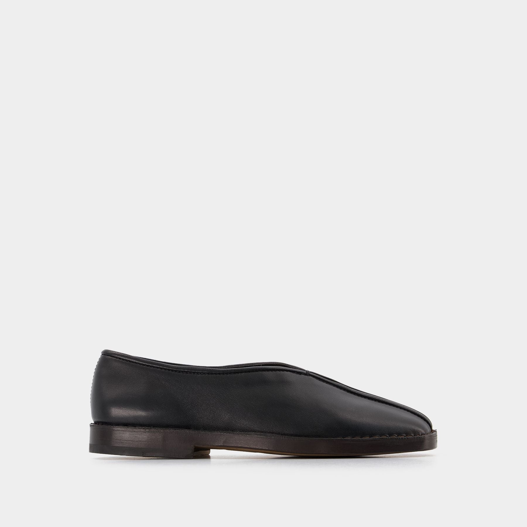 Flat Piped Shoes - Lemaire - Black - Leather