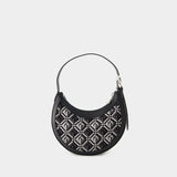 Moon Diamant Mini Eclips Hobo Bag - Marine Serre - Leather - Black