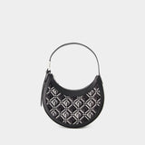 Moon Diamant Mini Eclips Hobo Bag - Marine Serre - Leather - Black