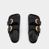 Sandals - Marine Serre - Black - Leather