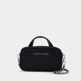 Moire Madame Mini Bag in Black Recycled Fabric
