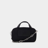 Moire Madame Mini Bag in Black Recycled Fabric