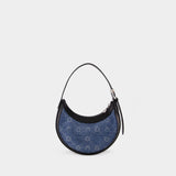 Regenerated Moonogram Eclips Hobo Bag - Marine Serre - Blue - Leather