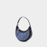 Regenerated Moonogram Eclips Hobo Bag - Marine Serre - Blue - Leather