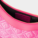 Moon Diamant Regenerated Eclips Mini Hobo Bag - Marine Serre - Pink - Zamak