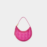Moon Diamant Regenerated Eclips Mini Hobo Bag - Marine Serre - Pink - Zamak