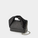 Crystal Midi Twister Hobo Bag - J.W. Anderson - Black - Leather
