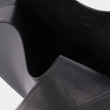 Heart Tote Bag in Black Leather