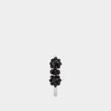 Mini Flower Hair Clip - Simone Rocha - Crystal - Black
