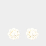 Mini Daisy Earrings - Simone Rocha - Polyester - Pearl