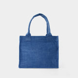 Large Easy Tote Bag - Ganni - Cotton - Denim